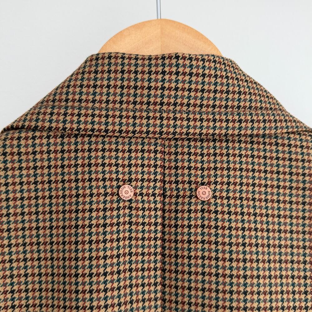 Andersson Bell Coat Womens Medium Wool Blend Checked Houndstooth Patchwork Japan - Picture 13 of 16